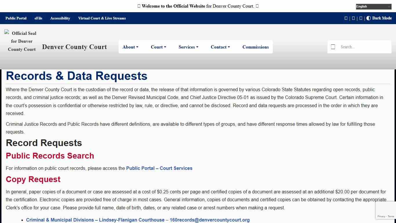 Data - Denver County Court