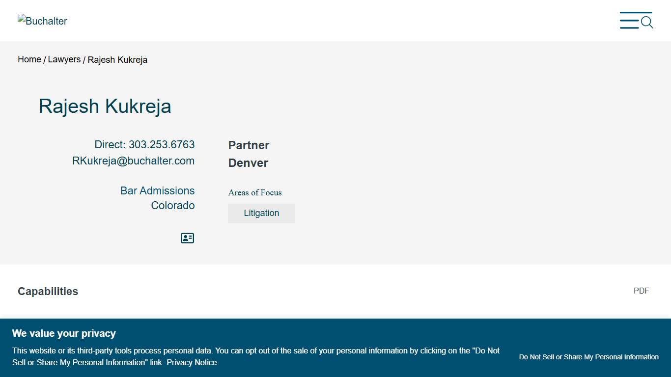 Rajesh Kukreja Buchalter